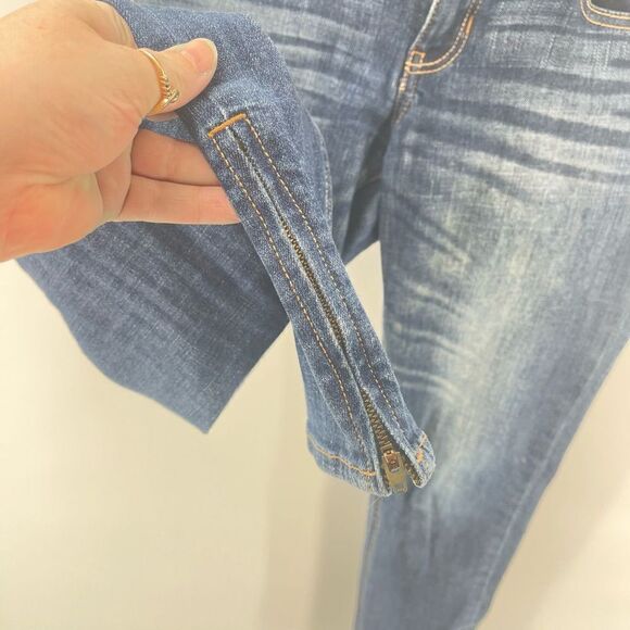 Hollister skinny jeans 5 27 mid rise zipper ankles - Picture 3 of 16